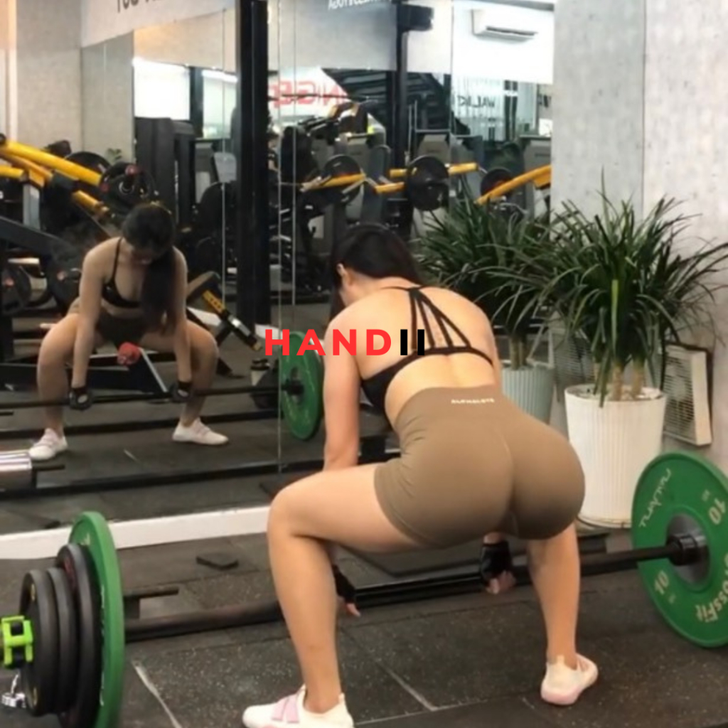 Quần tập gym nữ Short ALPHALETE hàng cao cấp chun mông co giãn 4 chiều "HANDII"