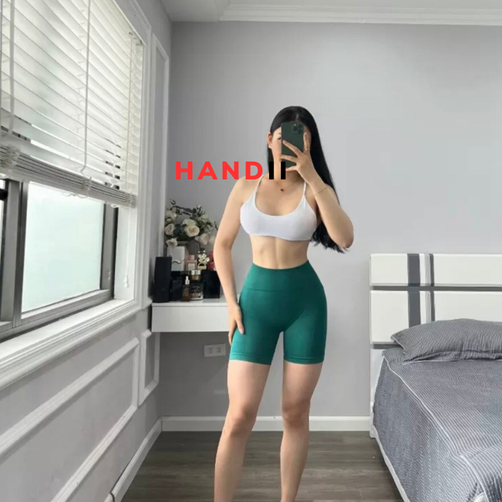Quần tập gym nữ Short ALPHALETE hàng cao cấp chun mông co giãn 4 chiều "HANDII"