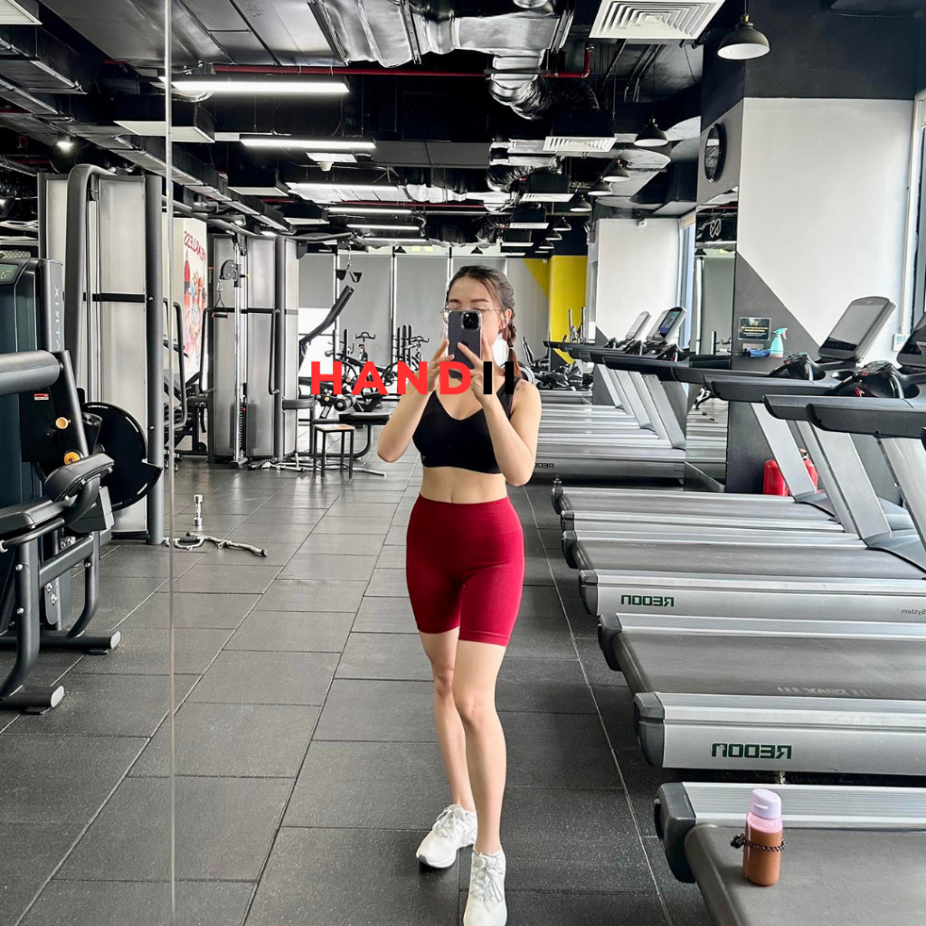 Quần tập gym nữ Short ALPHALETE hàng cao cấp chun mông co giãn 4 chiều "HANDII"