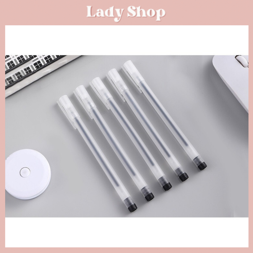 Bút Bi mực Gel Khô Nhanh Ngòi 0,5mm Màu Đỏ/Đen/Xanh Dương Nét Đẹp