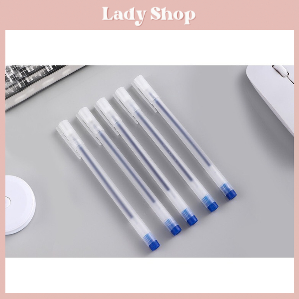 Bút Bi mực Gel Khô Nhanh Ngòi 0,5mm Màu Đỏ/Đen/Xanh Dương Nét Đẹp