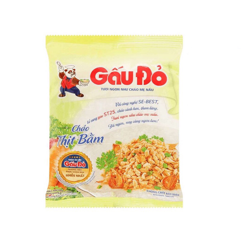 Cháo Gấu Đỏ thịt bằm 50g thơm ngon