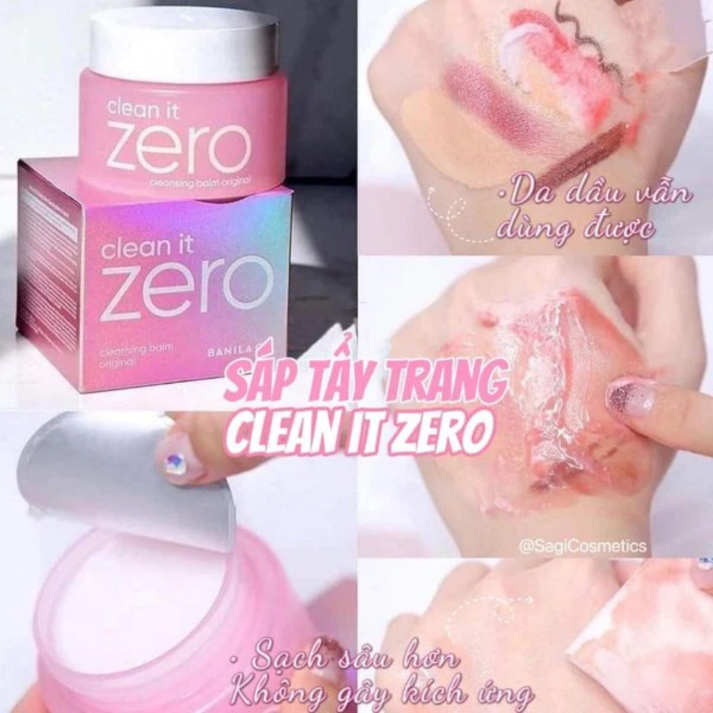 Sáp Tẩy Trang Banila Co C​l​e​a​n It Z​e​r​o Hồng C​l​e​a​n​s​i​n​g B​a​l​m O​r​i​g​i​n​a​l 25-50-100ML