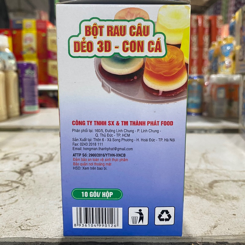 Bột Rau Câu Dẻo 3D- con cá Thành Phát Food