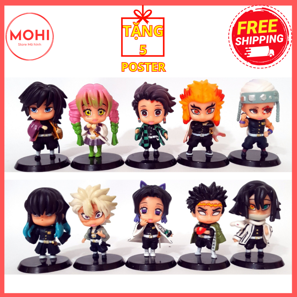 Bộ mô hình Kimetsu No Yaiba Thanh gươm diệt quỷ Chipi siêu Cute