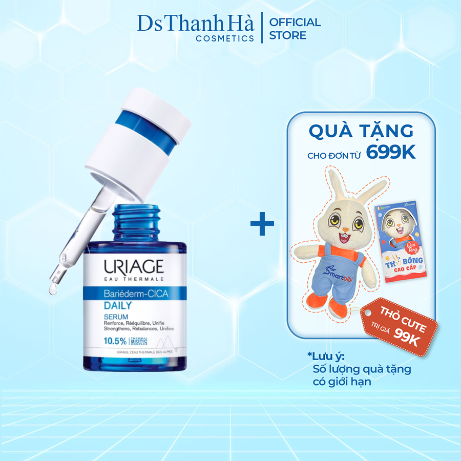 Serum làm dịu, làm lành và phục hồi da tổn thương hằng ngày URIAGE BARIÉDERM-CICA DAILY SERUM 30ml