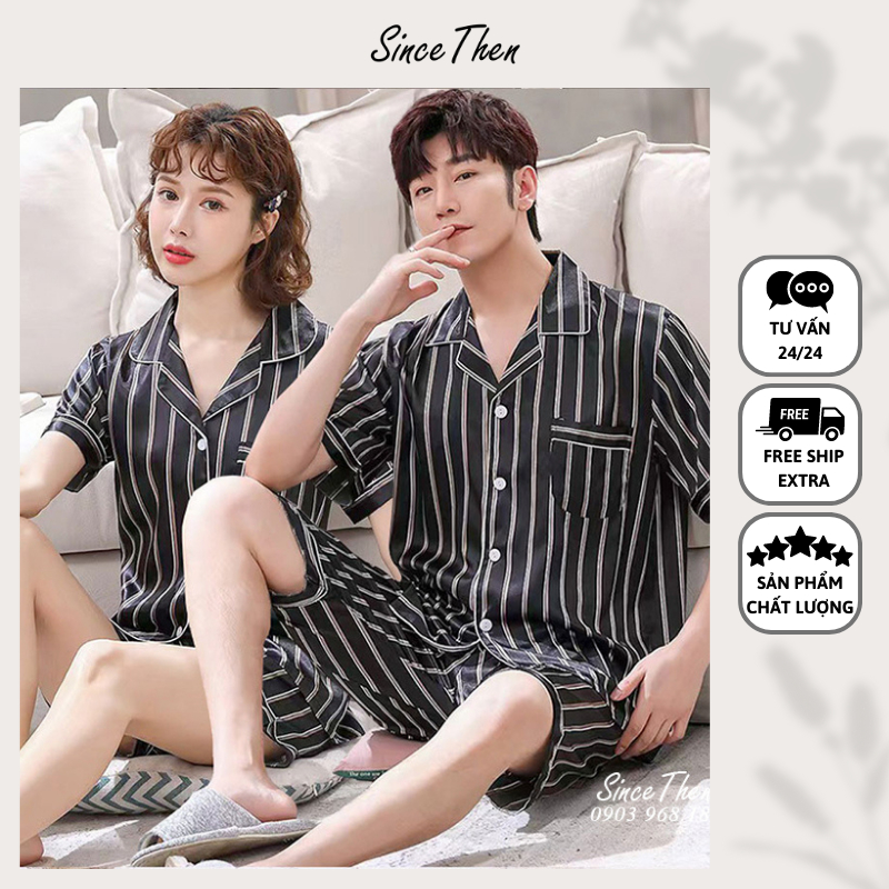 Pijama đôi nam nữ mùa hè đồ ngủ đôi cho cặp vợ chồng - Since Then