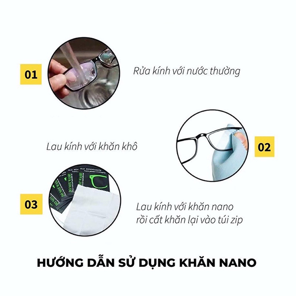 Miếng Khăn Vải Nano Lau Kính Chuyên Dụng, Chống Bám Hơi Nước, Tăng Độ Bóng Cho Kính