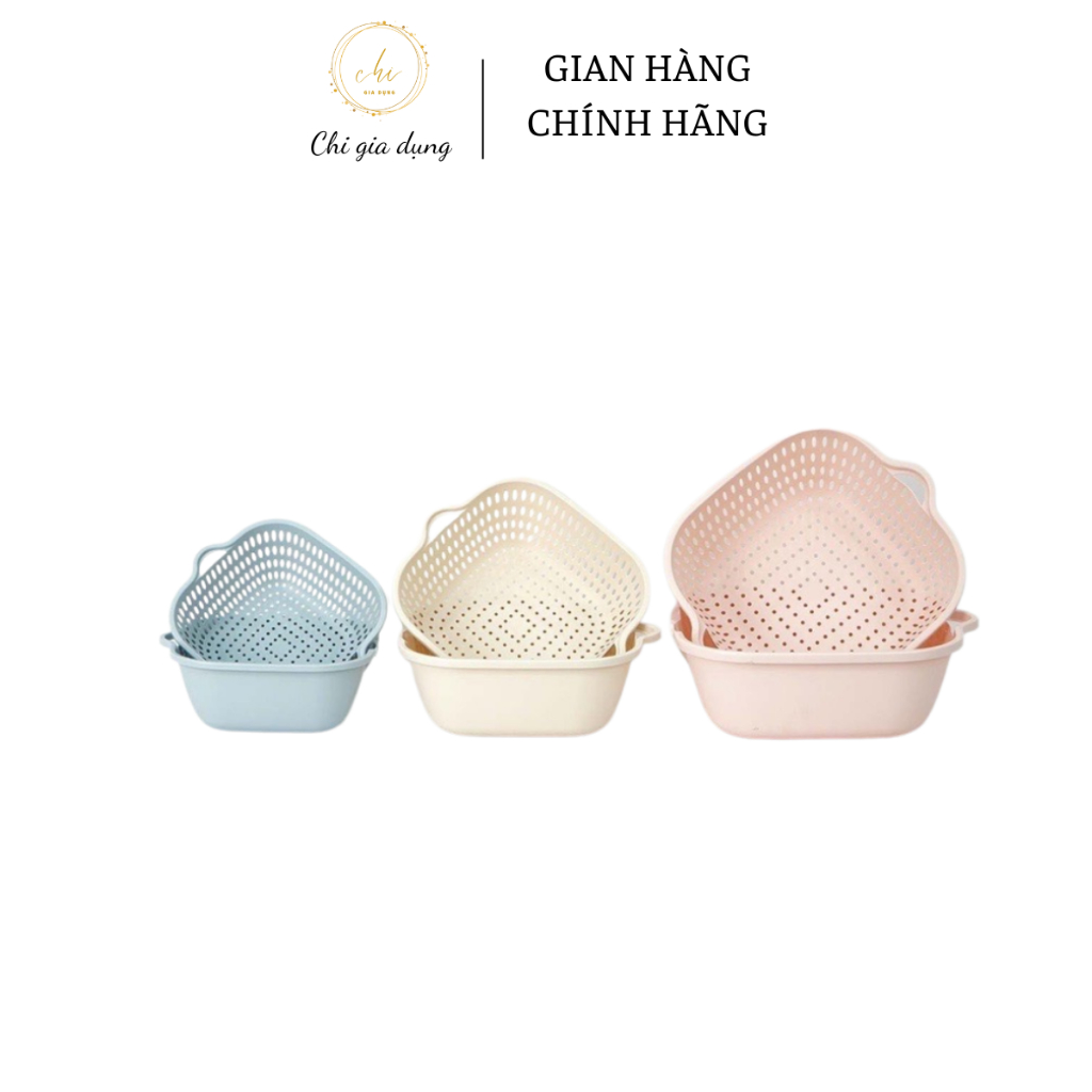 Bộ rổ 2 lớp Việt Nhật (3 rổ 3 chậu)