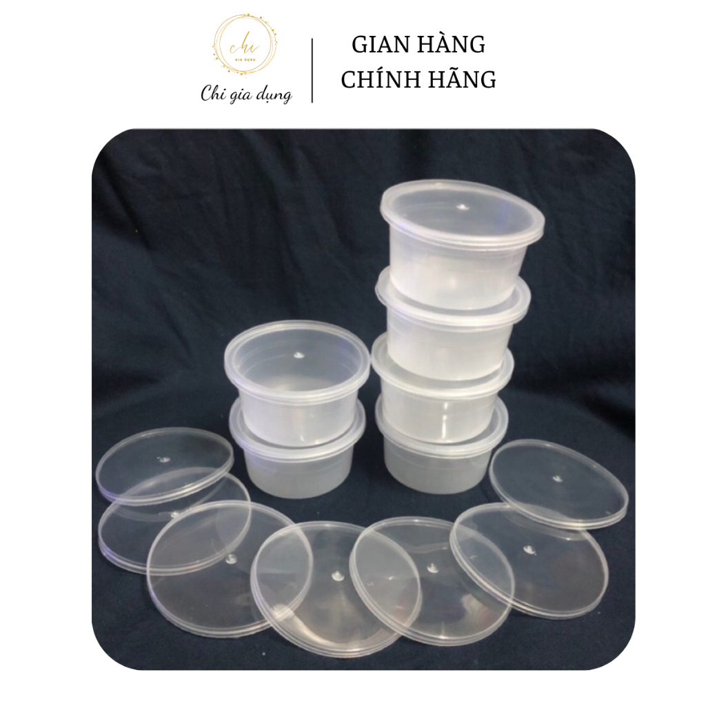 Hũ làm caramen, hủ bánh flan, khuôn làm bánh flan có nắp bằng nhựa 100% PP KHÔNG MÙI CHỊU NHIỆT.