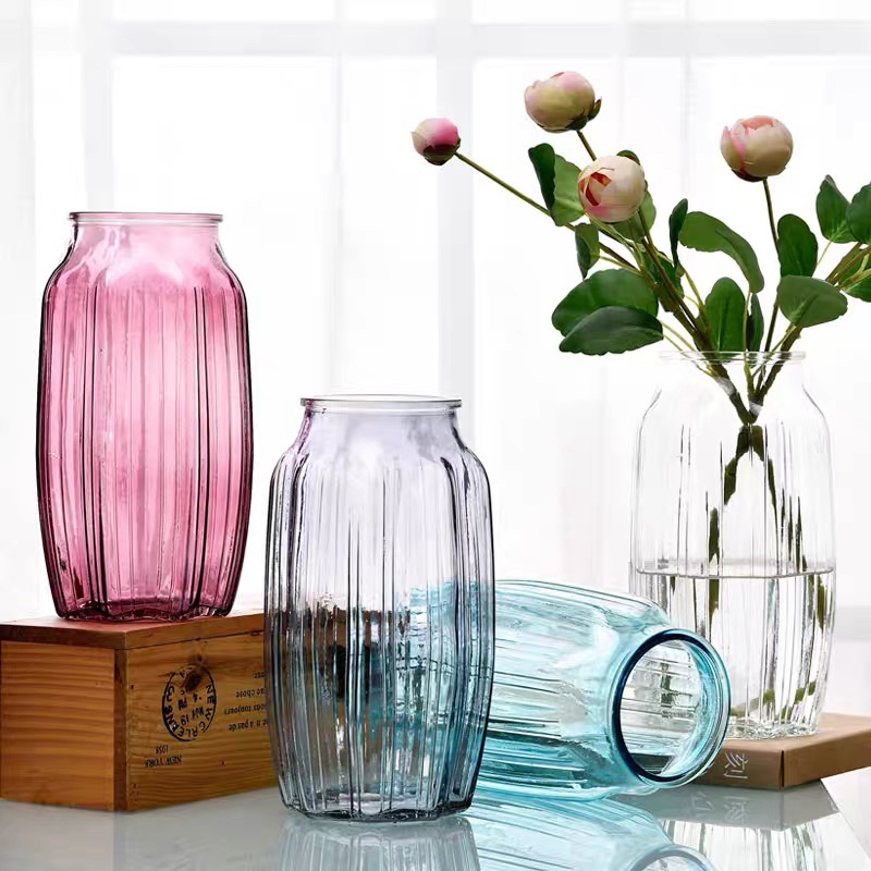 Bình hoa thuỷ tinh BÚP SỌC trong suốt 16cm (lồng đèn)