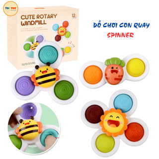 Đồ Chơi Con Quay Spinner Ngộ Nghỉnh Toptoy Dính Tường, Bàn Ăn, Nhà Tắm Cho Bé, Nhiều Màu Sắc Dễ Thương