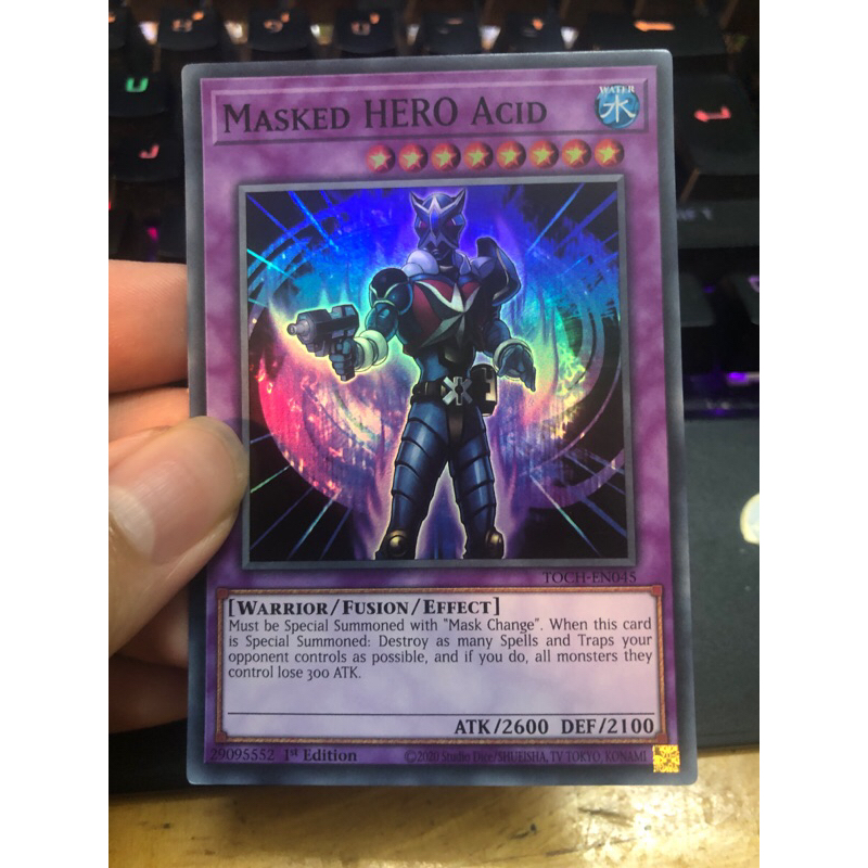 Thẻ bài Yugioh Masked Hero Acid - Super Rare