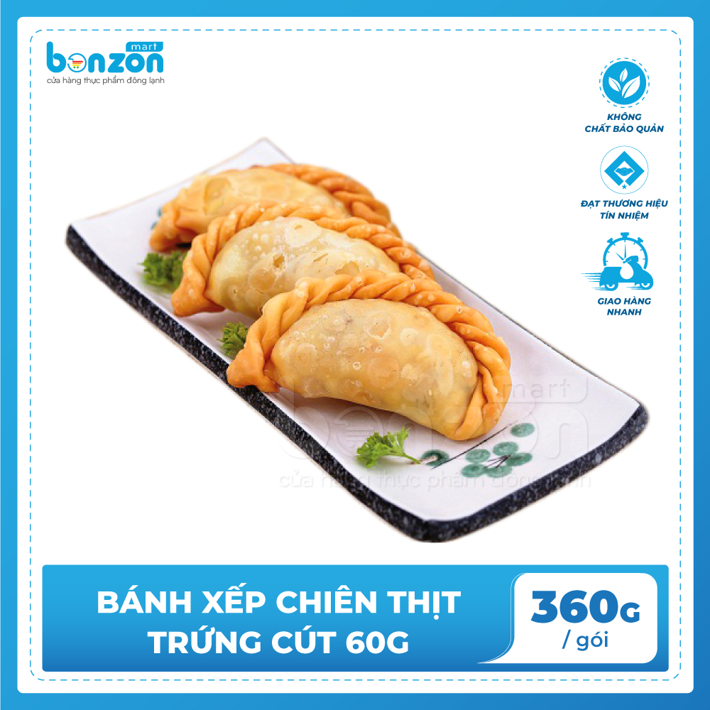Bonzon - Bánh xếp chiên thịt - trứng cút 360g