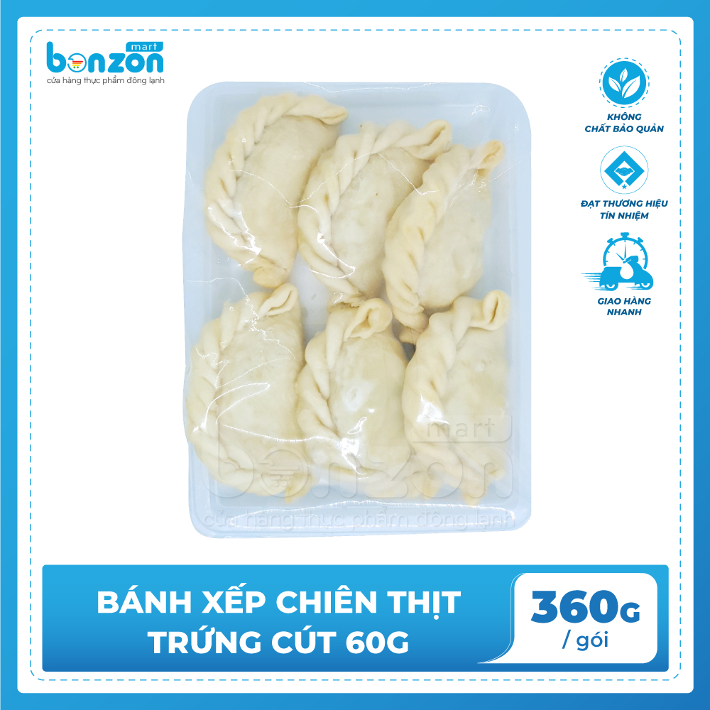 Bonzon - Bánh xếp chiên thịt - trứng cút 360g