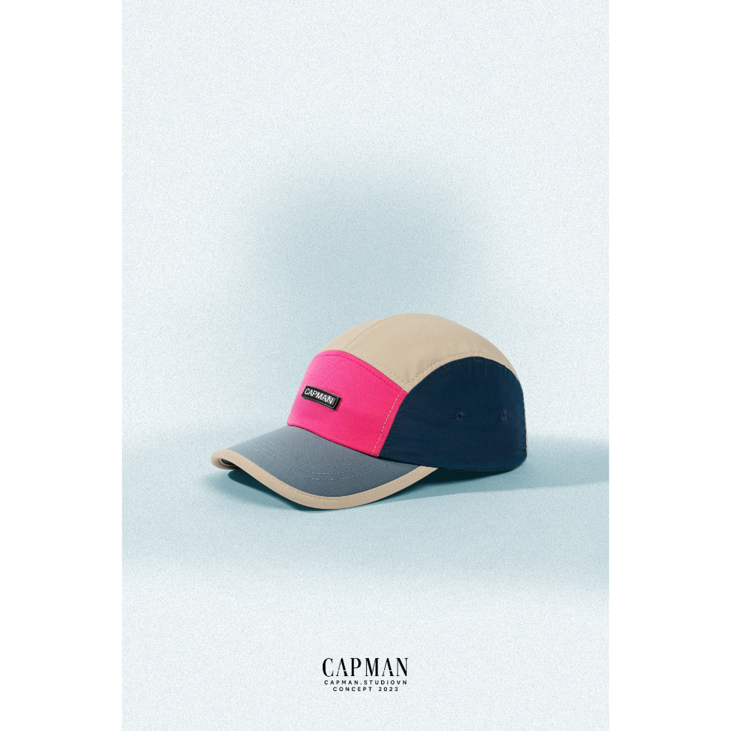 Mũ lưỡi trai thể thao CAPMAN màu xám hồng CM171 ôm đầu ko nút