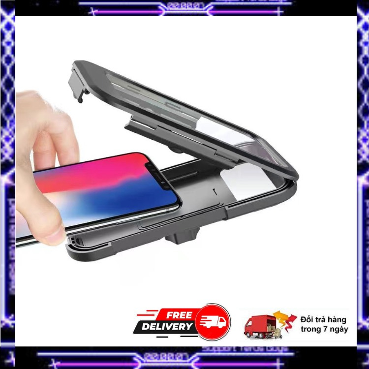 💎HÀNG CHÍNH HÃNG💎  GIÁ ĐỠ ĐIỆN THOẠI TRÊN XE MÁY-XE ĐẠP-Chống Mưa XOAY 360 ĐỘ BẢO HÀNH 12 THANG