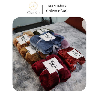 Chăn hè lông tuyết Muji 2 lớp siêu mềm mịn mùa hè kích thước 2m x 2m3