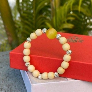 Vòng dâu mix bi bạc và màu mệnh cho bé. Dây chun. An Shop. A1