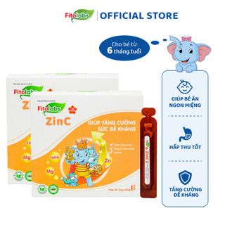  Kẽm Hữu Cơ Cho Bé Fitolabs ZinC Tăng Đề Kháng, Ăn Ngon Miệng, Tăng Cường Hấp Thu Chất Dinh Dưỡng Hộp 20 Ống