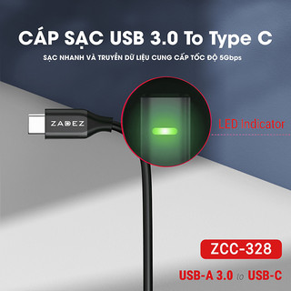 Cáp sạc nhanh quick charge 3.0 typec zadez zcc328