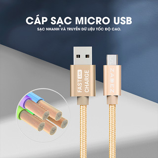 Cáp sạc micro USB sạc nhanh và truyền dữ liệu Zadez ZCC117