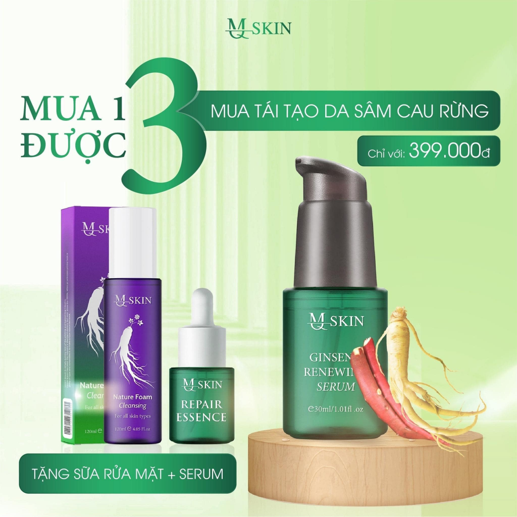 Serum tái tạo da sâm cau rừng MQ SKIN sạch mụn , nám , tàng nhang 30ml