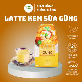 [Mua nhiều giảm giá] Hộp 6 gói LATTE GỪNG Tự Nhiên ONELIFE hòa tan uống liền, thơm ngon béo bùi