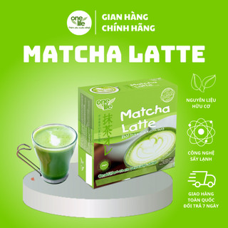 Hộp 28 gói Bột hòa tan uống liền Trà Sữa Matcha Latte ONELIFE thơm ngon, béo bùi