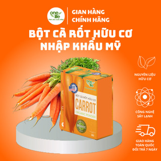 [Mua nhiều giảm giá] Hộp 50gr Bột Cà Rốt Organic ONELIFE (Nhập Khẩu Mỹ) hòa tan nguyên chất, giảm cân, không đường