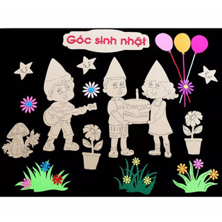 Góc sinh nhật Steam trang trí mầm non