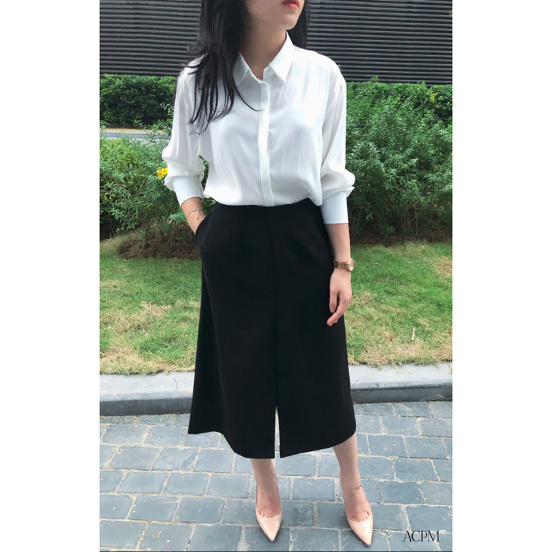 Kestral Shirt / Áo sơ mi lụa tay dài dáng suông