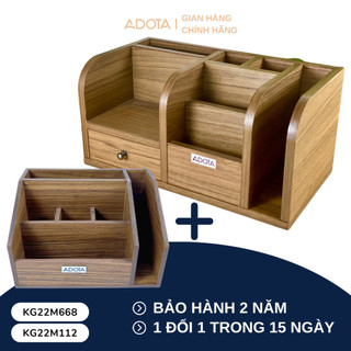 Combo: kệ gỗ cao cấp KG22M668 và kệ gỗ để bàn KG22M112 thương hiệu ADOTA sang trọng và hiện đại