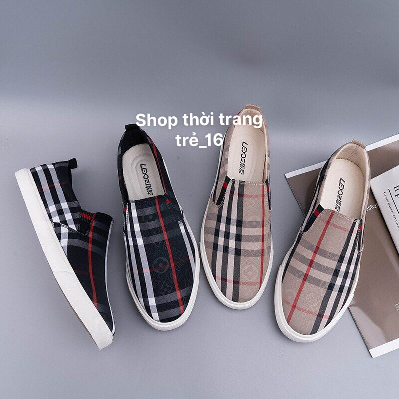 Giày lười nam - Slip on nam vải