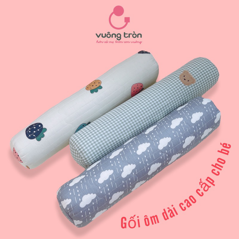 Gối ôm dài 50cm cho bé cao cấp Vuông Tròn