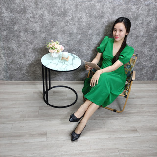 BÀN TAB TRÒN TRANG TRÍ, [MẶT ĐÁ VÂN MÂY], [D45,C62] sang trọng