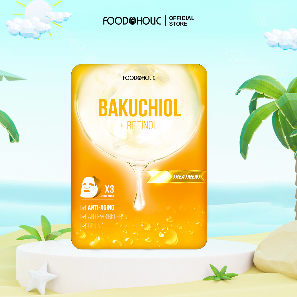 Mặt Nạ Foodaholic Bakuchiol Tái Tạo, Chống Lão Hoá Da Bakuchiol Ample Mask 23ml/miếng