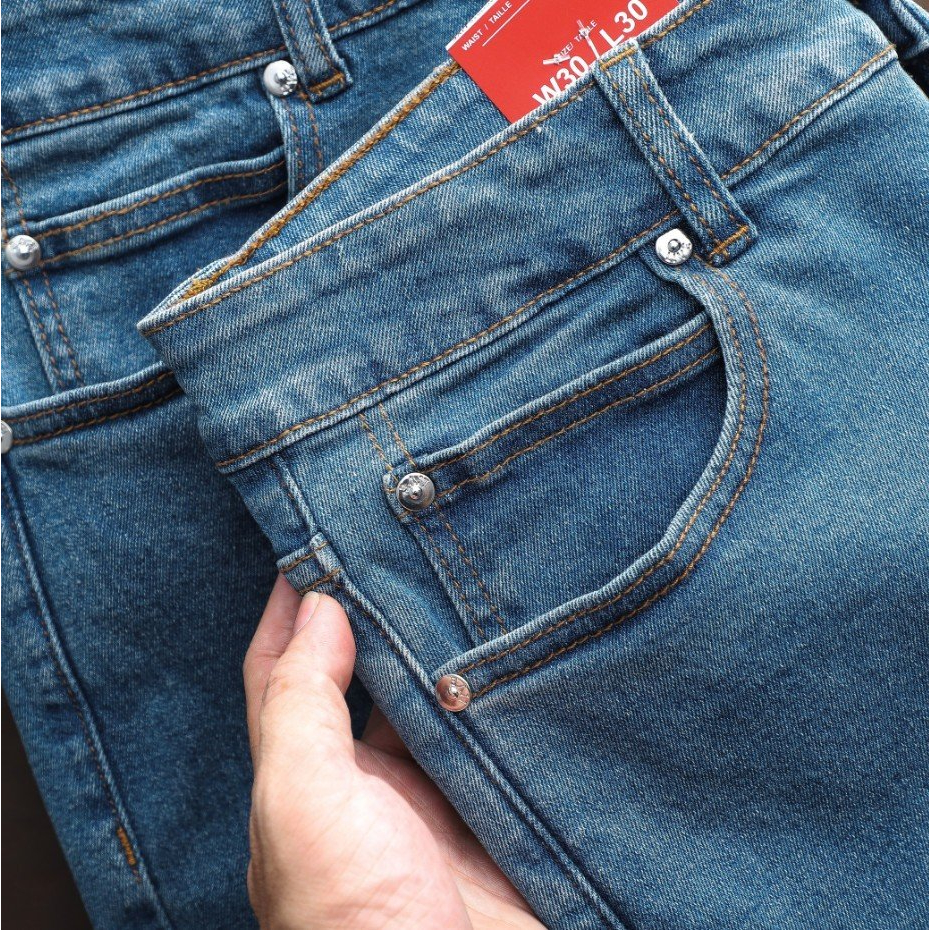 Quần Jeans dài nam Lcst Việt nam xuất khẩu,Form Slimfit.chất vải co dãn,ống 15-18cm,Hàng VNXK - 210417