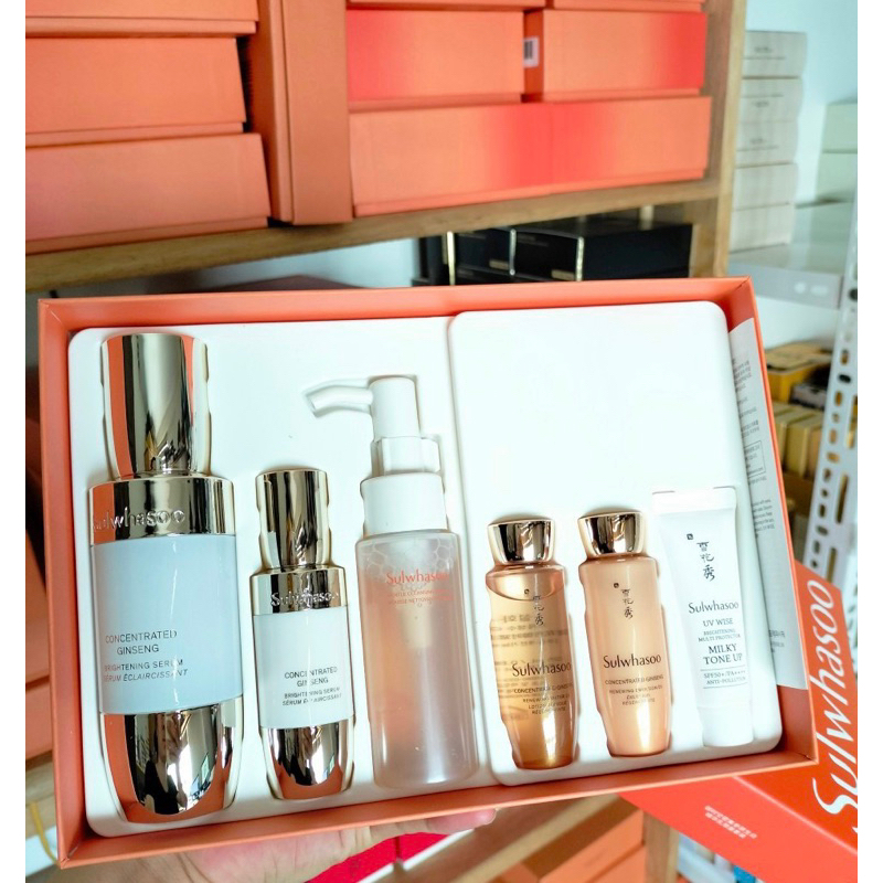 Set Tinh chất Sulwhasoo Concentrated Ginseng Brightening Serum Giúp da săn chắc và dưỡng trắng, mờ nám