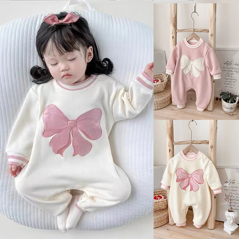 Áo liền quần Bodysuit Body dài tay cho bé gái từ 0-12M SLT56