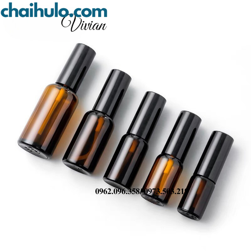 Chai xịt phun sương thân thủy tinh màu nâu nắp nhôm hàng đẹp loại 1- HÀNG CÓ SẴN