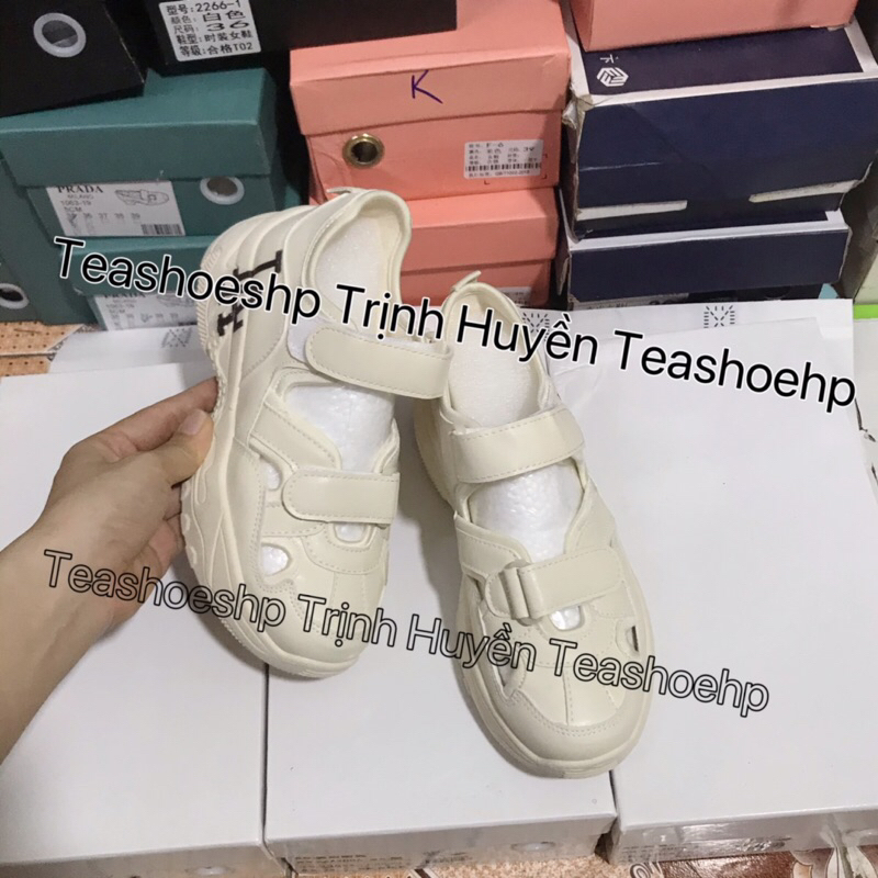 Giày thể thao trắng đế cao bằng 5cm,giày sneaker quai dán không buộc dây thoáng mềm,giày học sinh hottrend