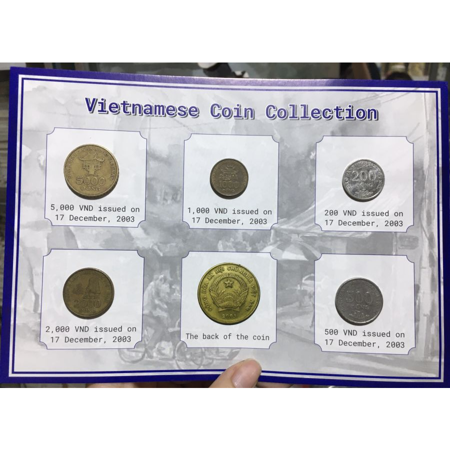 Bộ 5 Đồng Xu Việt Nam (200đ-5000đ), Quà Lưu Niệm Ý Nghĩa, Kèm Folder Sang Trọng