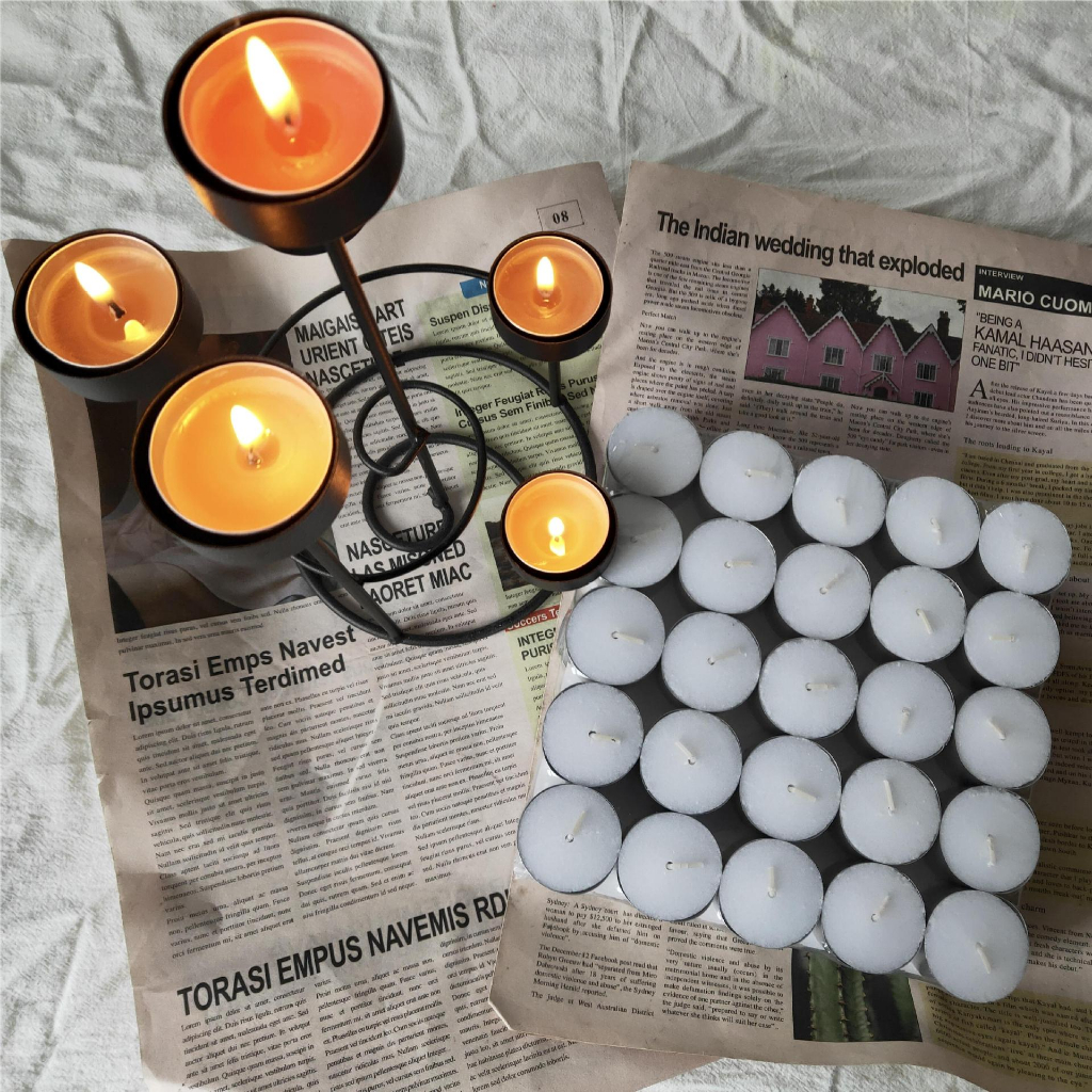 Nến sáp 10 viên và 50 viên/hộp không khói an toàn HT SHOP dùng trang trí sinh nhật, xông tinh dầu DN074