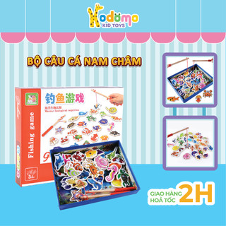 Đồ chơi câu cá, đồ chơi bằng gỗ có nam châm 32 con an toàn cho bé - kodomo