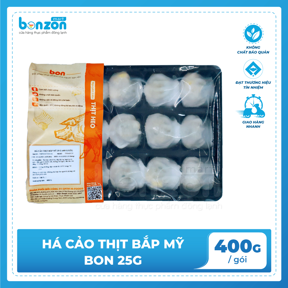 Bonzon - Há cảo thịt bắp mỹ BON 400g