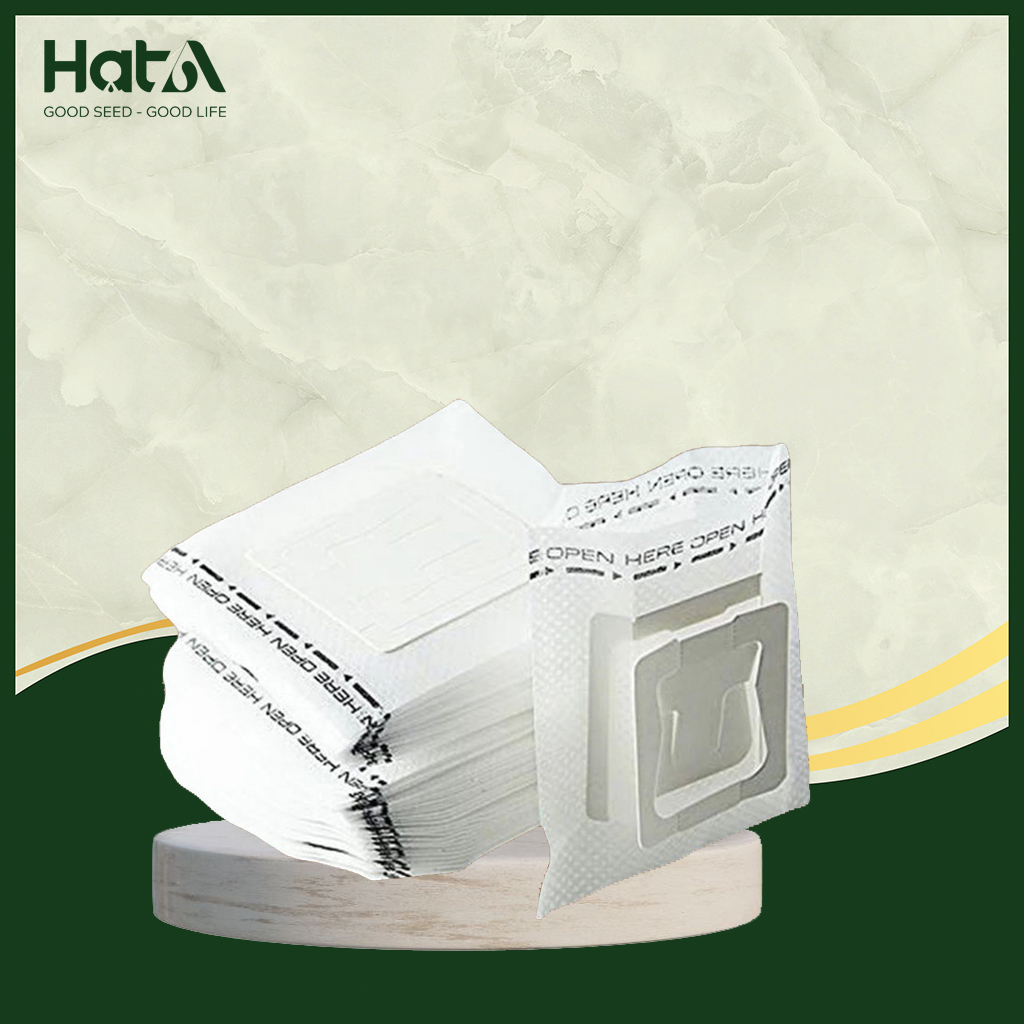 Set 50 túi lọc cà phê, lọc trà kiểu Nhật, phin giấy pha cà phê Hạt A siêu tiện lợi khi đi du lịch, đi công tác