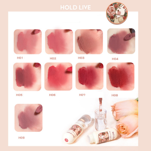 Son Kem Lì Thỏ Hoa HOLD LIVE Rose Bunny Son môi lì bền màu lâu trôi chính hãng Chamm HL663