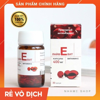 COMBO 10 hộp vitamin E đỏ 400mg lọ thủy tinh 30v - Hàng Nga