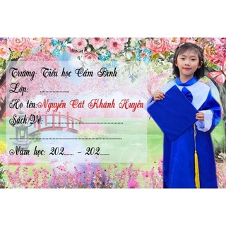 Nhãn vở hình bé
